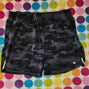 Black and Gray Camo Shorts